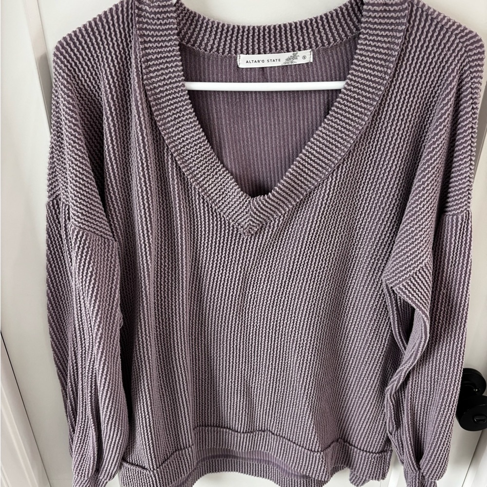 Purple Women's Ribbed Tunic